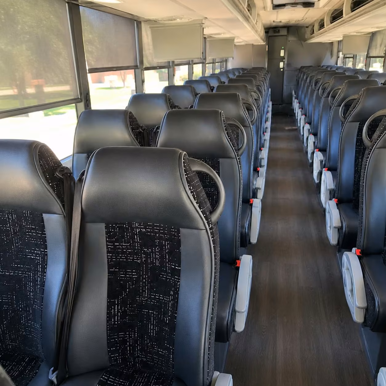 56 passenger charter bus inside